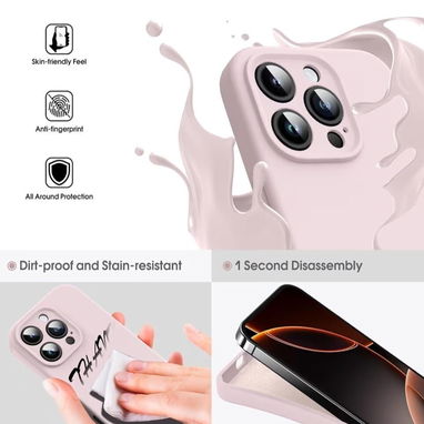 🍀Liquid Silicone Case para iPhone 16 Pro Max – Pink🍀 - Img 122830713