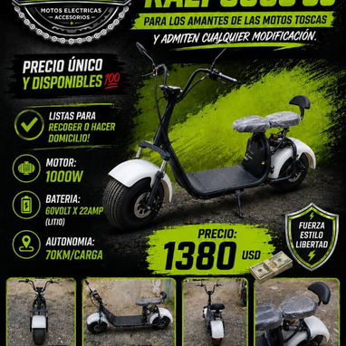 Moto eléctrica, moto de combustión, bicimoto, patineta eléctrica, triciclo, carro eléctrico, bicicleta eléctrica - Img 122787613