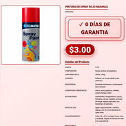 PINTURA EN SPRAY ROJO NARANJA . - Img 57882140