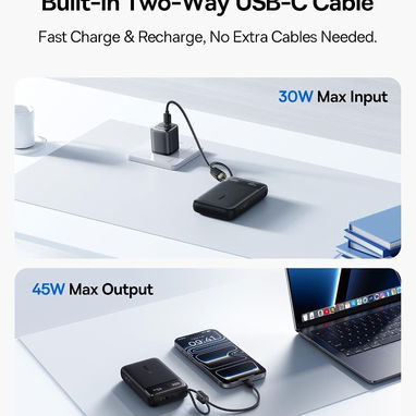 🔋 POWER BANK BASEUS ENERFILL FC11 20000MAH 45W 2 CABLES USB-C – ENVÍO DISPONIBLE + GARANTÍA - 7/8