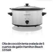 Olla de cocción lenta ovalada de 5 cuartos de galón Hamilton Beach - Img 57525831