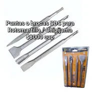 Juego de puntas SDS PLUS, para rotomartillo o chipijama. Puntas chisel 25cms - Img 53220942