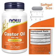 CASTOR OIL 650mg: LAXANTE NATURAL de 120 tabs a 22 USD - Img 52226763