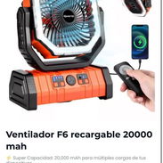 Ventilador recargable F6- 20 000 mAh - Img 56289224