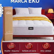 Colchón camero original sellado al vacío marca EKO Medidas: 137 x 190 x 20 cm Espuma viscoelástica, muelles resistente - Img 56800285