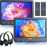 🚗📀 ¡Entretenimiento para todo el viaje! 🎬 Reproductor Portátil Dual de 10.5" ✅ Dos pantallas de 10 - Img 56582968