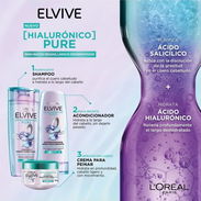KIT ELVIVE HIALURÓNICO PURE L'ORÉAL PARÍS, PARA CABELLO GRASO Y CON PUNTAS DESHIDRATADAS 35 USD - Img 55163280
