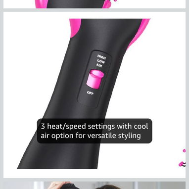 Cepillo secador de pelo de 2,4 in, moldeador de aire caliente para soplados suaves y voluminosos  Iónico antiencrespamie - 3/10