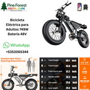 - Bicicleta Eléctrica para Adultos – Motor de 749W y Batería 48V 15.6Ah - Img 56151285