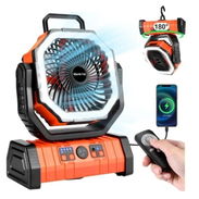 Ventilador recargable portátil F6 con luz LED - Img 54342934