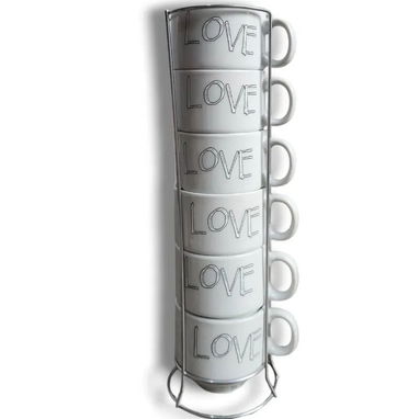 ⭐ Juegos de 6 Tazas para te o café,(Con Soporte) - Img 127228986