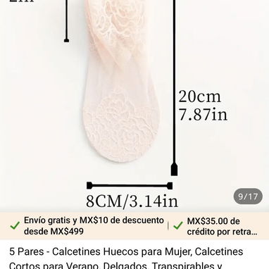 kit de medias blancas de encajes,espejuelos 3D - Img 105815812