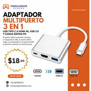 Adaptador multipuerto 3 en 1 | videojuegoshabana.com - Img 55621418