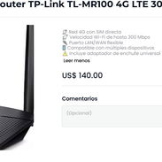 Router TP-Link TL-MR100 4G LTE 300M nuevo!!!! - Img 55067296