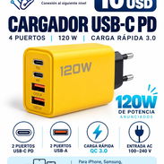 Cargador USB 120 Watts multipuertos - Img 58022847