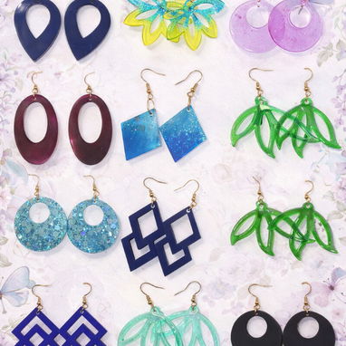 Aretes de resina. Joyería Artesanal Always - Img 123208206