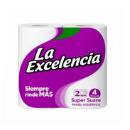 Papel sanitario La Excelencia 4 rollos — suave y absorbente - Img 58208706