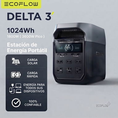 Combo  Ecoflow Delta 3, Panel y Cable 10m - 2/2