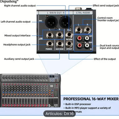 consola mezcladora de 12 canales - Img 103667849