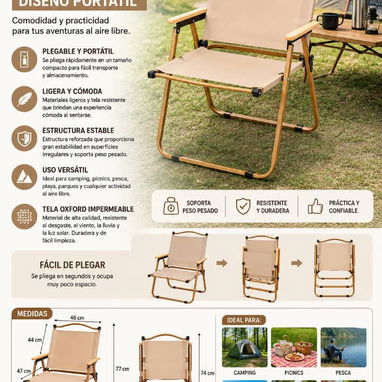 Silla plegable portátil - Img 124219403
