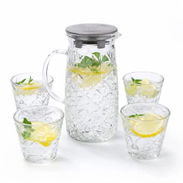 JUEGO DE JARRA DE VIDRIO CON 4 VASOS - Img 56354244
