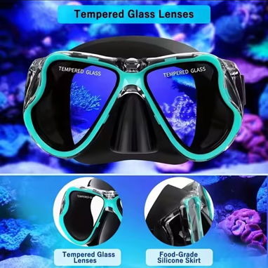 Kit de careta y snorkel/ visores de cristal templado - Img 121247866