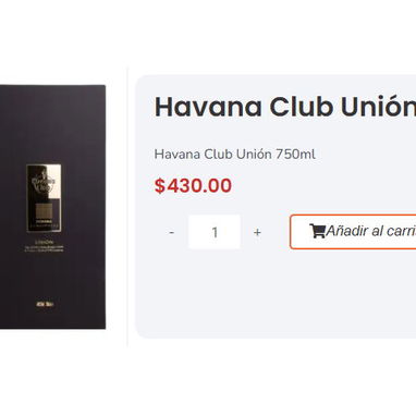 Botella de ron Habana CLub Union - Img 124997495
