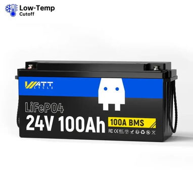 WattCycle Batería LiFePO4 24V 100Ah, 2560Wh, BMS 100A, Protección de Baja Temperatura y Conexión Escalable - 3/3