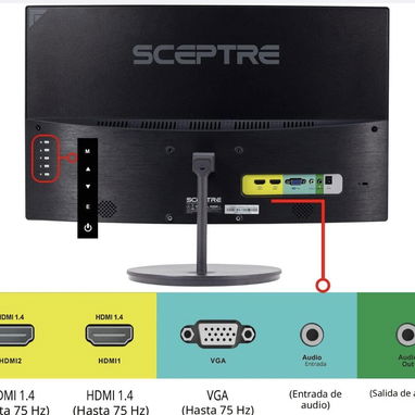 Monitor Curvo Sceptre 24” Full HD - 2/4