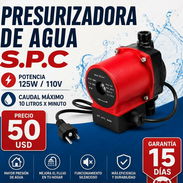 ✨ ¡PRESURIZADORA S.P.C! ✨ Presurizadora de agua marca spc para instalaciones de agua debiles ✅ Capacidad: 125W ✅ Voltaje - Img 57791487