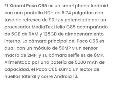 Xiaomi Poco C65 de 8/128 gb - Img 68024957