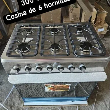 Cocinas de gas con horno de 4 y 6 hornillas - Img 126115308