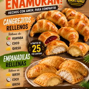 Cangregitos y empanadillas Rellenas por Cantidad relleno con Coco ,Queso y Mermelada de Guallaba - Img 56195604