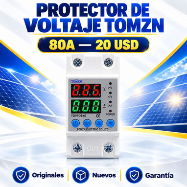 Breaker AC CHINT 25A-125A + DC TOMZN 50A/63A | Protector 80A | Paneles Solares | Garantía - 7/10