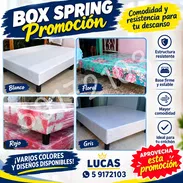 #/ 🛌BOX SPRING CON SU COLCHON  EN TODAS LAS MEDIDAS.  CON ENVÍO GRATIS. - Img 58037206