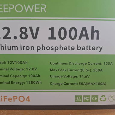 *🔋 Batería LiFePO4 12V 100Ah . ⚡1280 Wh. Con pantalla indicadora del nivel de carga. Nuevas en caja sellada - Img 121750884