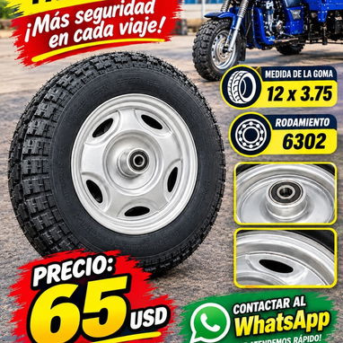 NEUMÁTICOS, LLANTAS, CÁMARAS Y EXTENSOR DE RANGO PARA TRICICLOS - 2/3