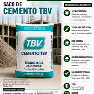 MC-CEMENTO TBV 50 KG – ALTA RESISTENCIA PARA CONSTRUCCIÓN (26 usd) 🔥 CEMENTO TBV 50 KG - Img 56984267