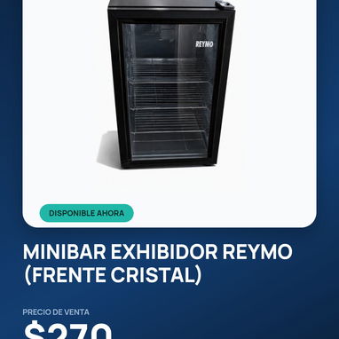 *OFERTA DISPONIBLE* *DE MINIBAR*🔥  📦 *Minibar Exhibidor Reymo (frente cristal)* 💰 *Precio:* $270 USD 🛡️ - 2/2