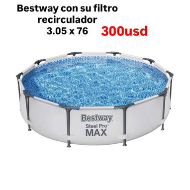 ☀️Gran variedad de piscinas de Diferentes tamaños y modelos nuevas en su caja.✅ Modelos: 1- Bestway con su filtro recirc - Img 123002667