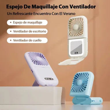 VENTILADOR DE MANO PORTÁTIL RECARGABLE 2 EN 1 - 10/10