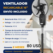 Ventilador recargable de pedestal de 16" - Img 57065186