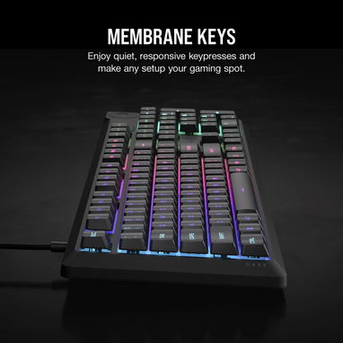 ⌨️🔥 TECLADO GAMING CORSAIR K55 CORE RGB USB TAMAÑO COMPLETO ANTIDERRAMES CONTROLES MULTIMEDIA ENVÍO DISPONIBLE-GARANTÍA - Img 118996058