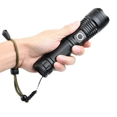 🔦 Linterna LED Recargable de Alta Potencia 💥 5 Modos | Zoom Ajustable | USB | Resistente al Agua | Camping, Emergencia - Img 106927987