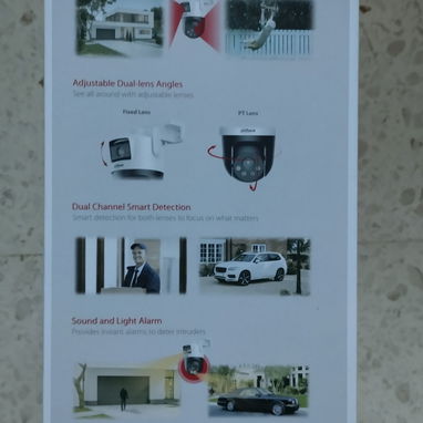 Cámara IP PT Wifi Dual de 6 MP/ Dos lentes de 3 MP cada uno (fijo y PT), Iluminador Dual Inteligente, IR 50m, Microfono - Img 115336629