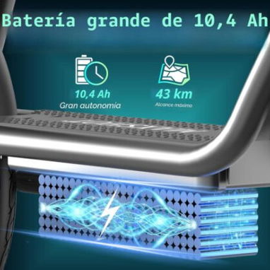 Scooter Eléctrico Plegable 350W/500W hasta 22MPH con Asiento, Suspensión Dual y App - Img 123198346