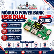 Módulo Power Bank USB Dual 5V 2.4A con Display – 3 USD - Img 57378198