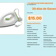 Plancha Milexus 1000W 20cm Longitud Base Teflón, Plancha Seca 20cm Milexus 1000W Base Antiadherente VPT#-0499 - Img 55672535