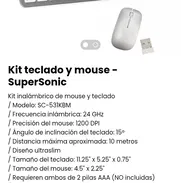Kit teclado y mouse - SuperSonic. Nuevo - Img 50096244