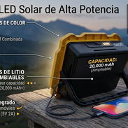 Lámpara solar de alta potencia y durabilidad con baterías de litio de fácil recambio - Img 55737436